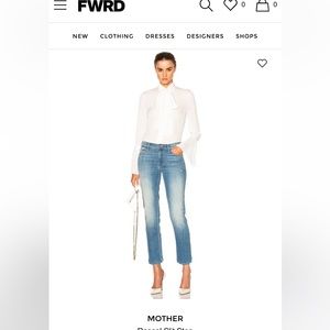 Mother rascal slit step. Super soft denim. Size 27